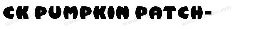 CK Pumpkin Patch字体转换